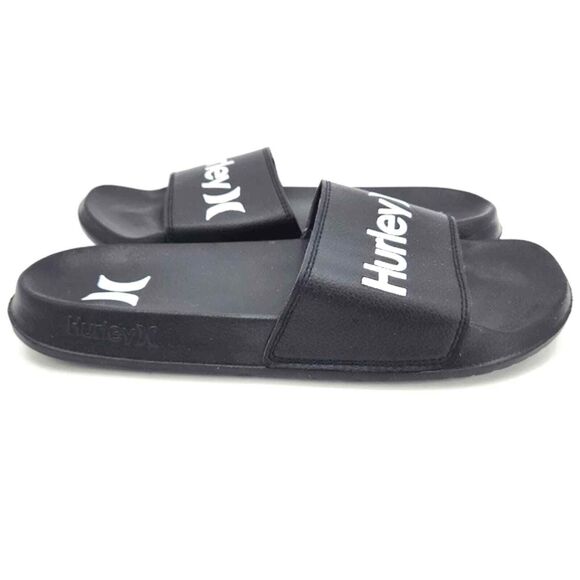 Hurley Slides One and Only Beach Slides Sandals Flip Flops Black Men's Size 10 - Picture 1 of 7